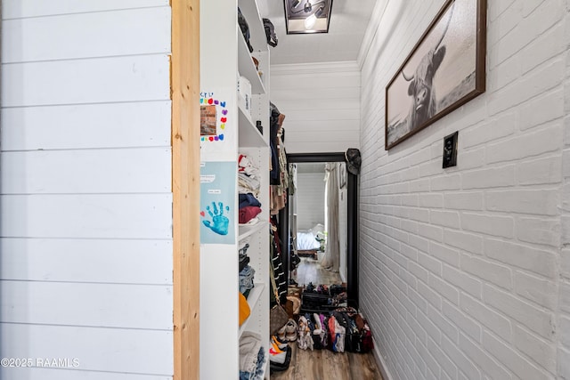 1054 Main St, Parks, LA 70582 - hallway featuring wood finished floors