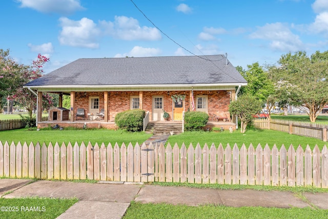 1054 Main St, Parks, LA 70582 - view of front of house featuring a porch and brick siding