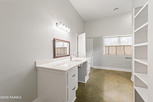 7011 Cameron St, Duson, LA 70529 - bathroom featuring concrete floors and vanity