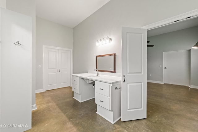 7011 Cameron St, Duson, LA 70529 - bathroom with concrete flooring and vanity