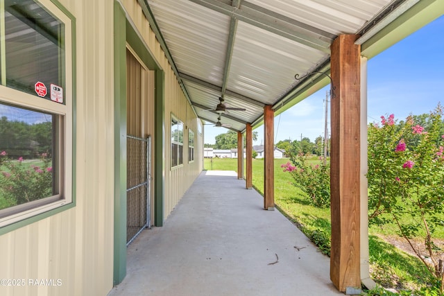 7011 Cameron St, Duson, LA 70529 - view of patio with a ceiling fan