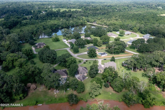 124 Buttercup Dr, Washington, LA 70589 - aerial view of property's location featuring a heavily wooded area and a nearby body of water