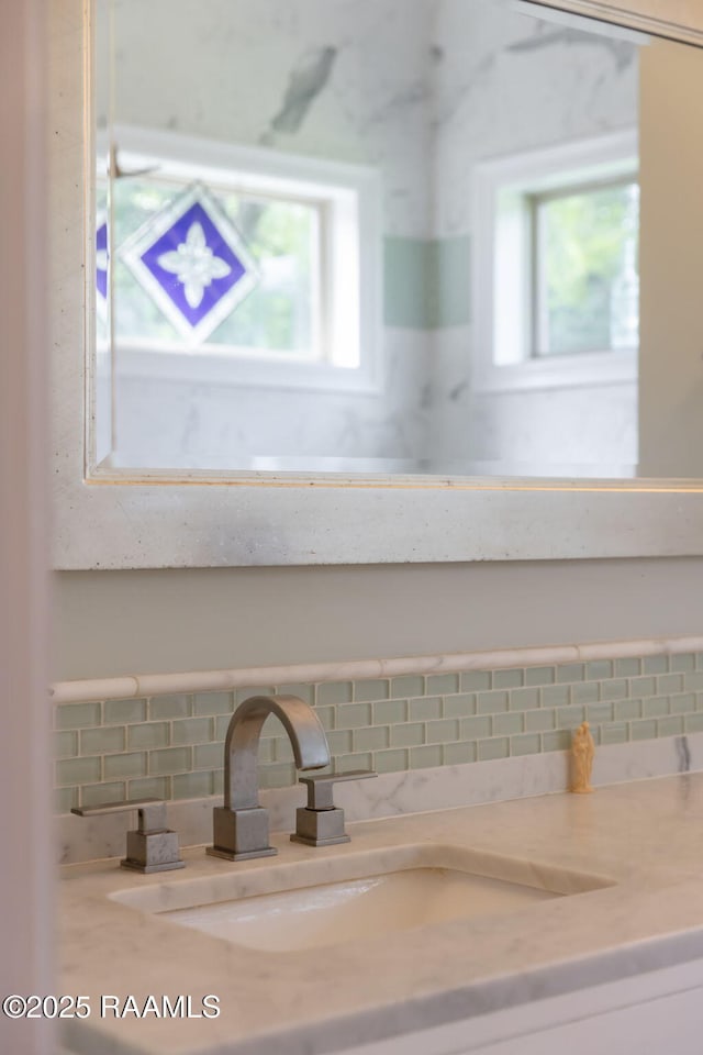 124 Buttercup Dr, Washington, LA 70589 - bathroom with backsplash and vanity