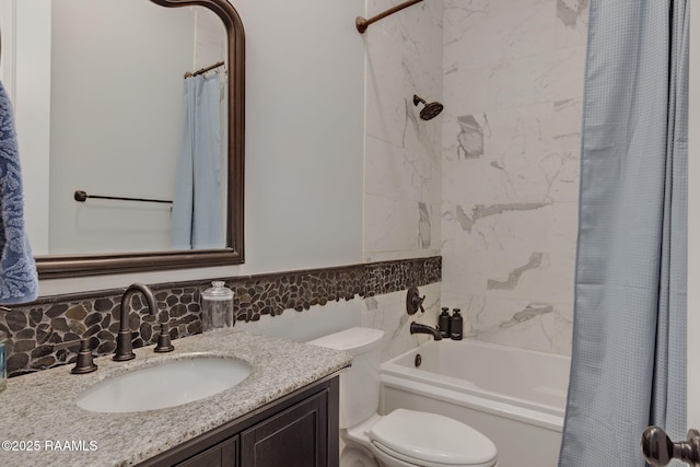 124 Buttercup Dr, Washington, LA 70589 - bathroom with tile walls, vanity, and shower / tub combo with curtain