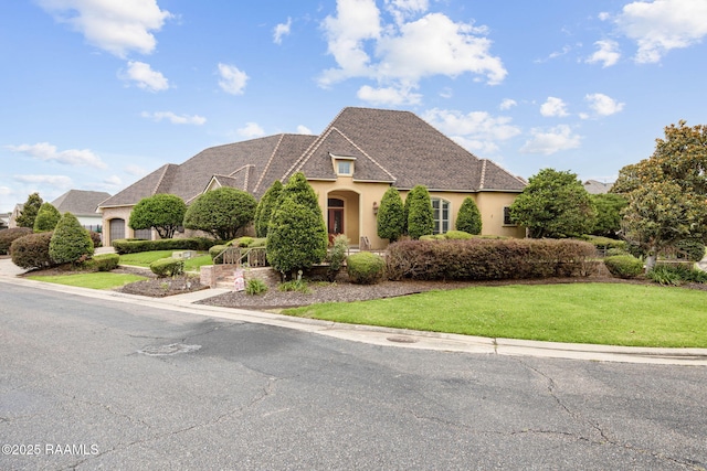 2 Carmel Bnd, New Iberia, LA 70563 - french country style house with stucco siding and a front yard