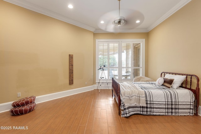 2 Carmel Bnd, New Iberia, LA 70563 - bedroom with ornamental molding, wood finished floors, and recessed lighting