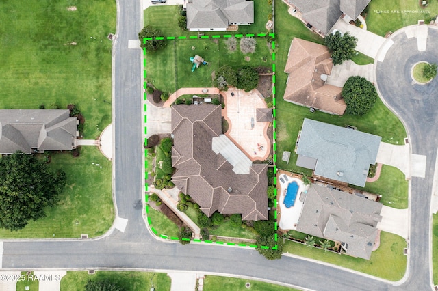 2 Carmel Bnd, New Iberia, LA 70563 - aerial view of residential area with property parcel outlined