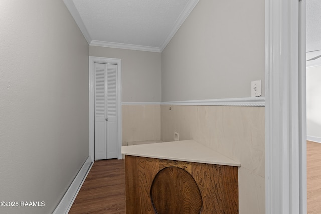 1243 Huval Rd, Breaux Bridge, LA 70517 - bathroom with wood finished floors and crown molding