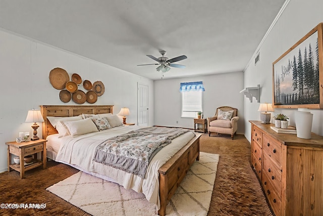 1243 Huval Rd, Breaux Bridge, LA 70517 - bedroom featuring ceiling fan and carpet floors