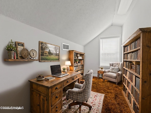 1243 Huval Rd, Breaux Bridge, LA 70517 - office space with vaulted ceiling and a textured ceiling