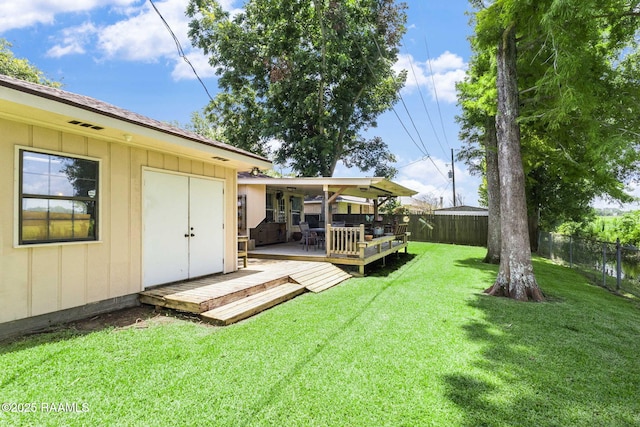 314 Creswell Ave, Scott, LA 70583 - fenced backyard featuring a deck