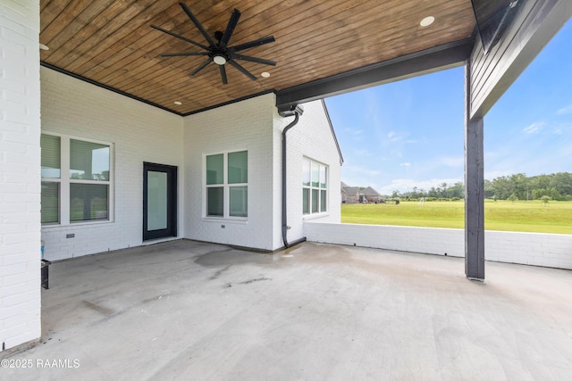 1114 Dermelie Calais Rd, Breaux Bridge, LA 70517 - view of patio / terrace featuring a ceiling fan