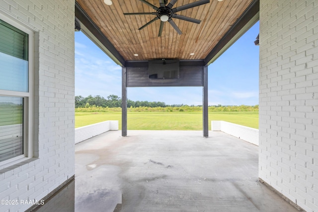 1114 Dermelie Calais Rd, Breaux Bridge, LA 70517 - view of patio / terrace with a ceiling fan