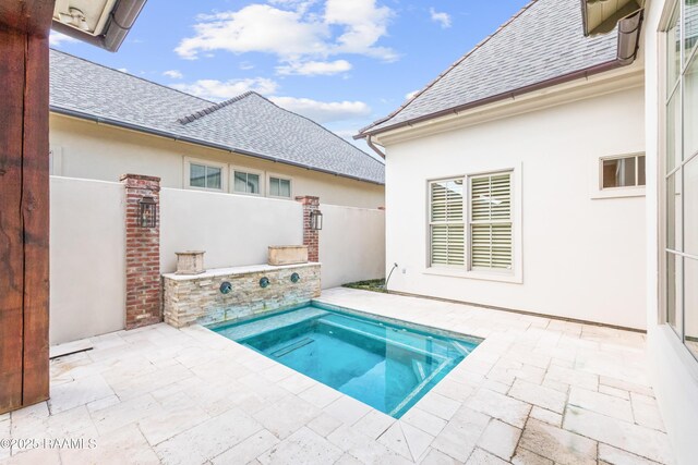106 Brickell Way, Lafayette, LA 70508 - view of swimming pool with a hot tub, a swimming pool, and a patio