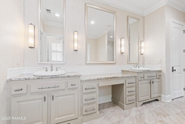 106 Brickell Way, Lafayette, LA 70508 - full bath with double vanity and crown molding