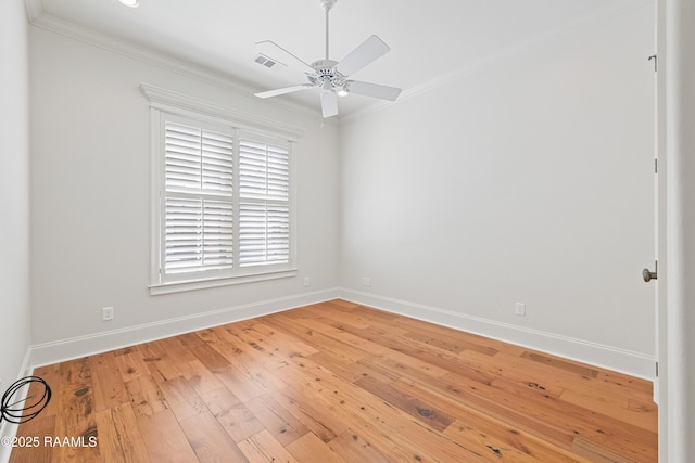 106 Brickell Way, Lafayette, LA 70508 - unfurnished room featuring crown molding, a ceiling fan, and light wood finished floors