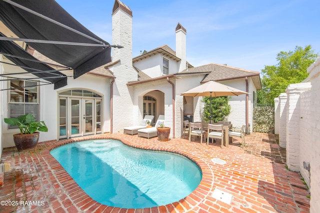 407 Arabella Blvd, Lafayette, LA 70508 - view of pool featuring french doors and a patio