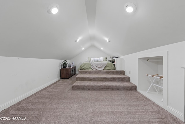 407 Arabella Blvd, Lafayette, LA 70508 - stairs with carpet and vaulted ceiling