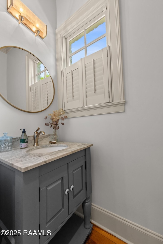 407 Arabella Blvd, Lafayette, LA 70508 - bathroom featuring vanity and wood finished floors