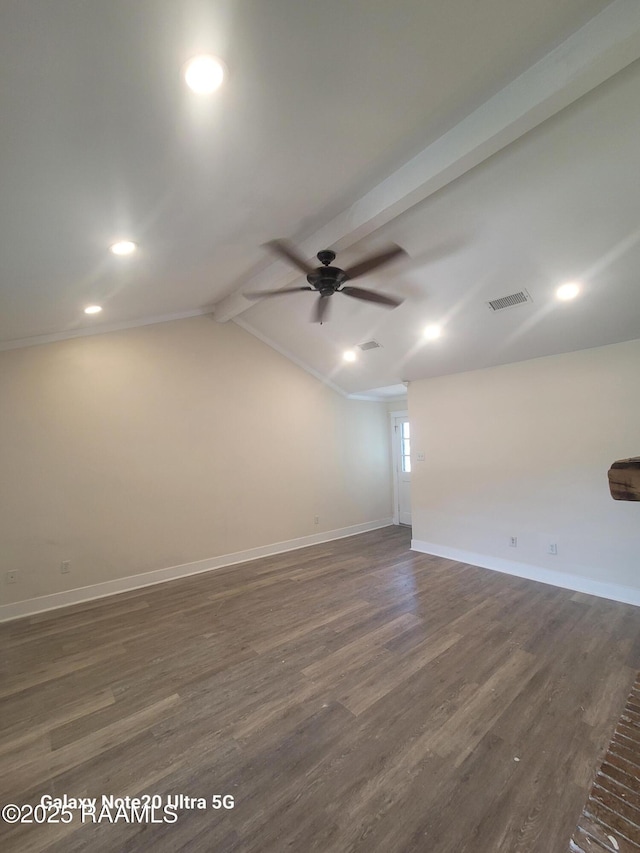 117 Luna St, Lafayette, LA 70506 - unfurnished room featuring dark wood finished floors, a ceiling fan, and recessed lighting