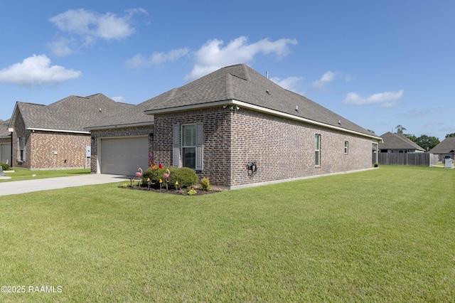 100 Rose Of Sharon Ln, Lafayette, LA 70508 - view of home's exterior with brick siding, driveway, a garage, and a shingled roof