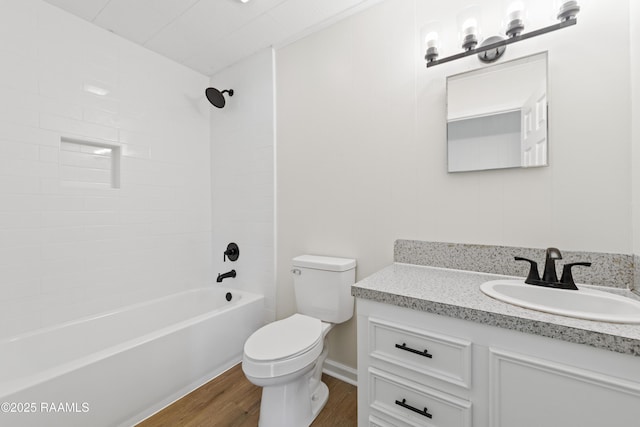 189 Jeremy Rd, Opelousas, LA 70570 - bathroom with vanity, wood finished floors, and bathing tub / shower combination