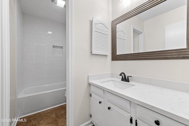 313 Sidney Martin Rd, Lafayette, LA 70507 - full bathroom featuring vanity, shower / bathtub combination, and tile patterned floors