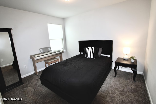 205 Acadian Lake Dr, Duson, LA 70529 - bedroom with dark colored carpet and baseboards