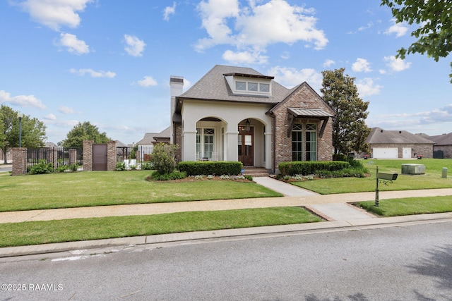 301 Gleneagles Cir, Broussard, LA 70518 - view of front of property featuring brick siding, stucco siding, and a chimney