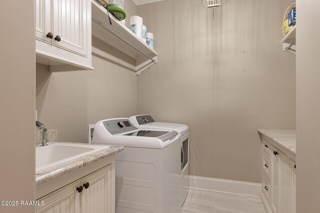 301 Gleneagles Cir, Broussard, LA 70518 - laundry room with washing machine and dryer and cabinet space