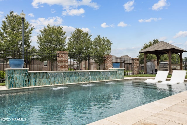 301 Gleneagles Cir, Broussard, LA 70518 - view of swimming pool featuring a gazebo