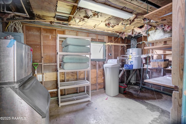 116 Sunset Blvd, Cypremort Point, LA 70538 - unfinished below grade area with a water softener system and water heater