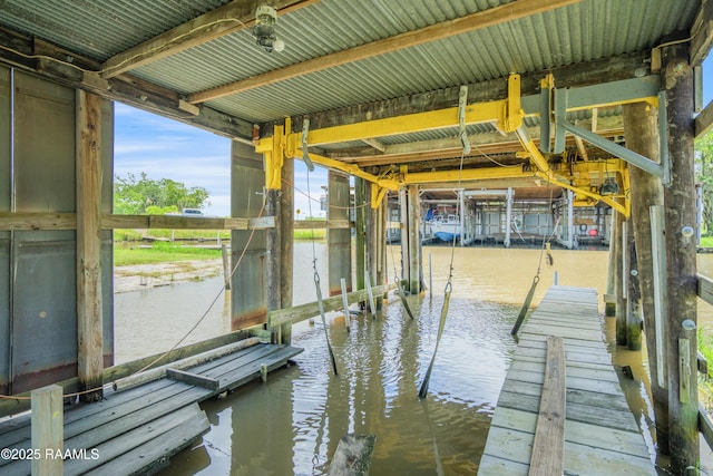 116 Sunset Blvd, Cypremort Point, LA 70538 - dock area featuring boat lift and a water view