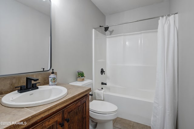 1404 Howard St, New Iberia, LA 70563 - full bathroom with vanity, shower / tub combo, and tile patterned floors