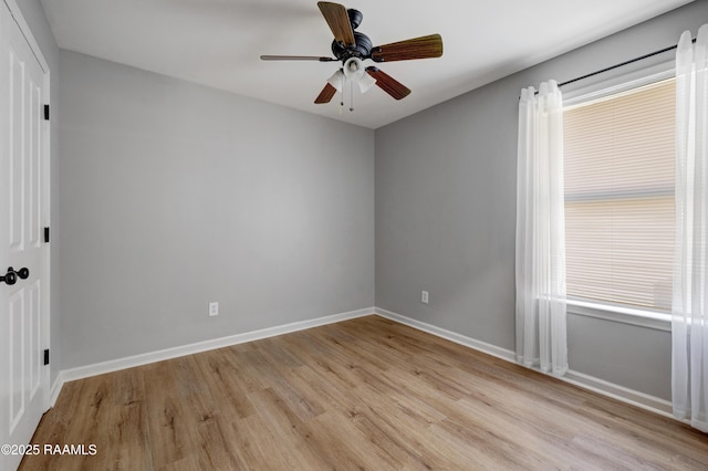 1404 Howard St, New Iberia, LA 70563 - spare room featuring light wood-type flooring and a ceiling fan
