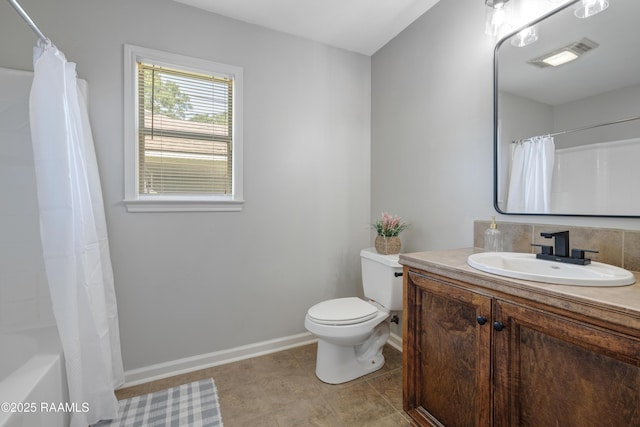 1404 Howard St, New Iberia, LA 70563 - bathroom featuring vanity, shower / tub combo with curtain, and tile patterned floors