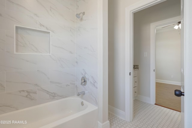 12511 Aube Dr, Abbeville, LA 70510 - full bath with shower / washtub combination and baseboards