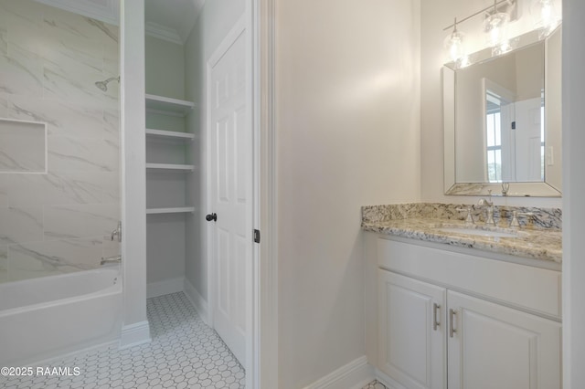 12511 Aube Dr, Abbeville, LA 70510 - bathroom with vanity and shower / bath combination
