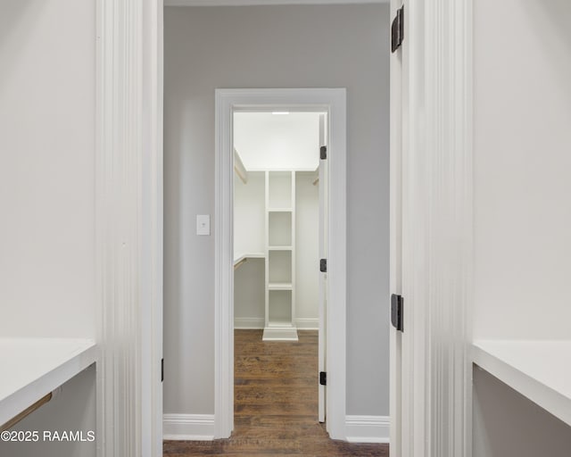 12511 Aube Dr, Abbeville, LA 70510 - spacious closet with dark wood finished floors