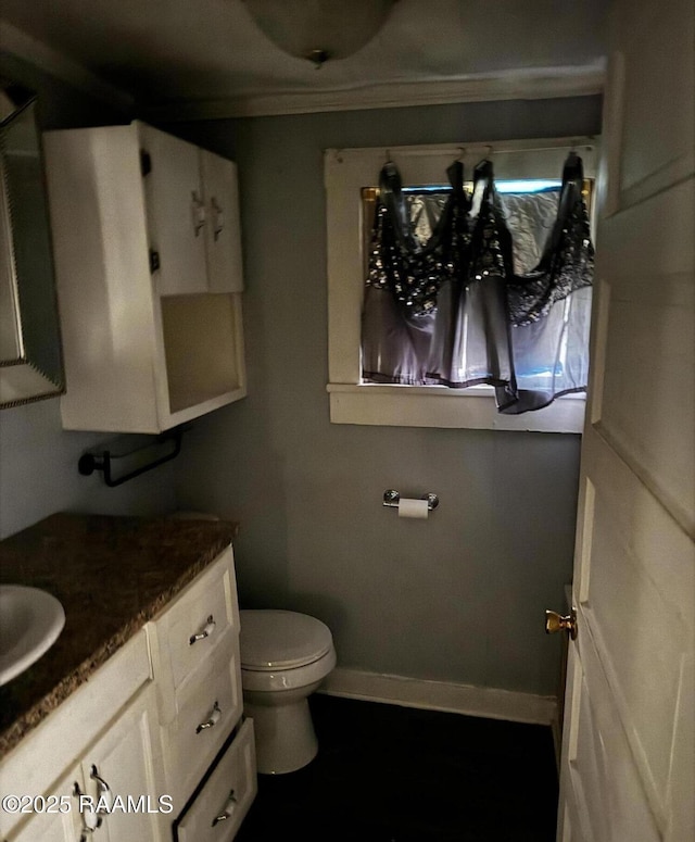 623 Malain St, New Iberia, LA 70560 - bathroom with vanity and crown molding