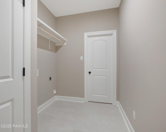 11511 Baker Senior Dr, Abbeville, LA 70510 - laundry area with hookup for an electric dryer and baseboards
