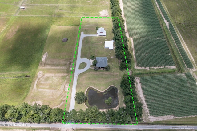 7804 Picard Rd, Maurice, LA 70555 - overview of rural landscape featuring property parcel outlined