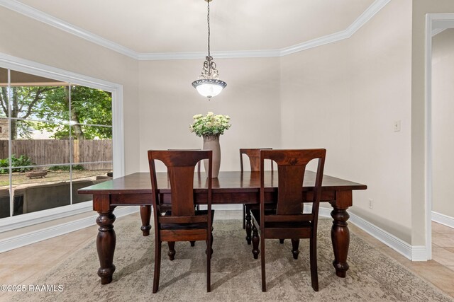 117 Montero Cir, Lafayette, LA 70503 - dining area featuring crown molding and baseboards