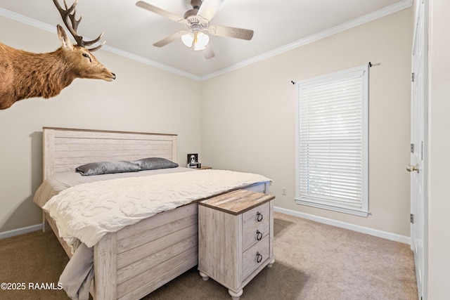 117 Montero Cir, Lafayette, LA 70503 - carpeted bedroom with ornamental molding and ceiling fan