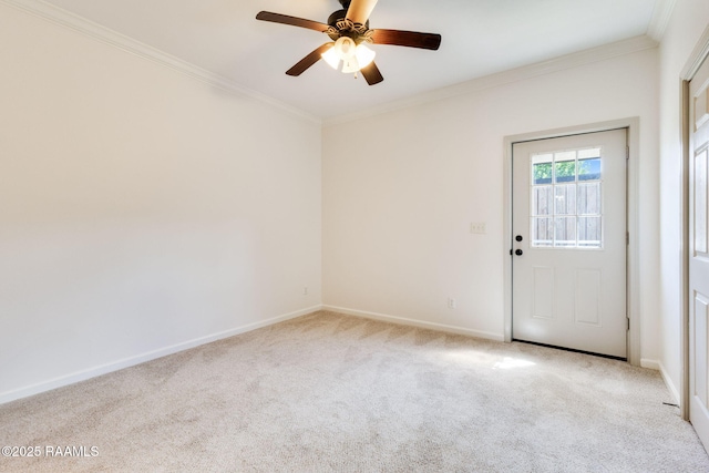 103 Saint Germaine Cir, Lafayette, LA 70506 - unfurnished room with carpet flooring, ornamental molding, and ceiling fan