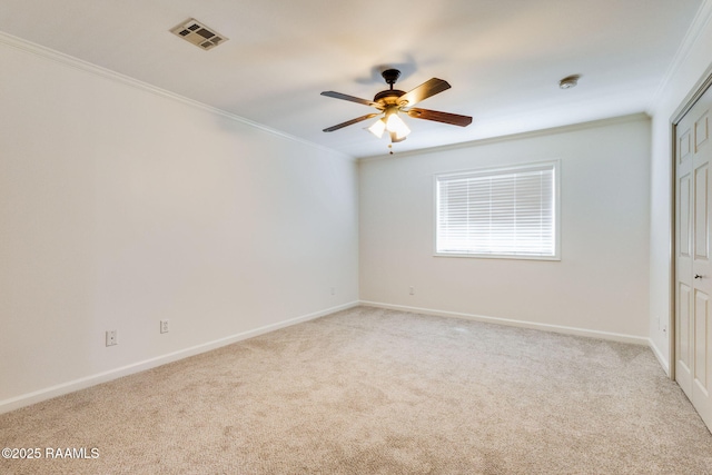 103 Saint Germaine Cir, Lafayette, LA 70506 - unfurnished bedroom with ornamental molding, light colored carpet, ceiling fan, and a closet