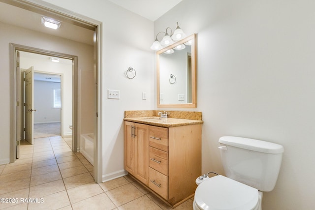 103 Saint Germaine Cir, Lafayette, LA 70506 - full bathroom with vanity, tile patterned floors, and a tub to relax in