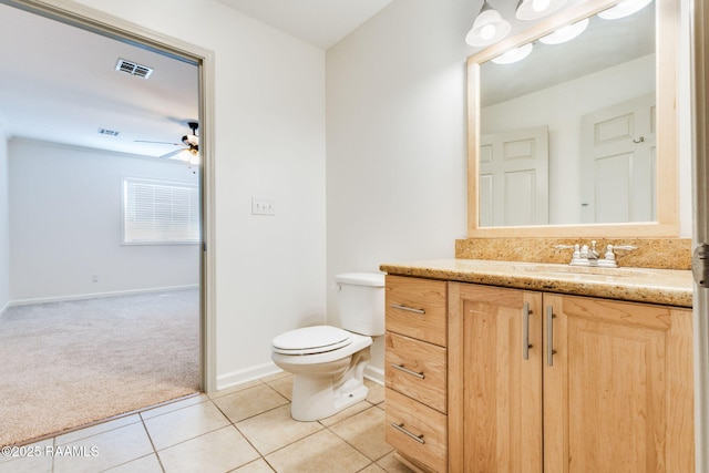 103 Saint Germaine Cir, Lafayette, LA 70506 - bathroom featuring vanity, tile patterned floors, and ceiling fan