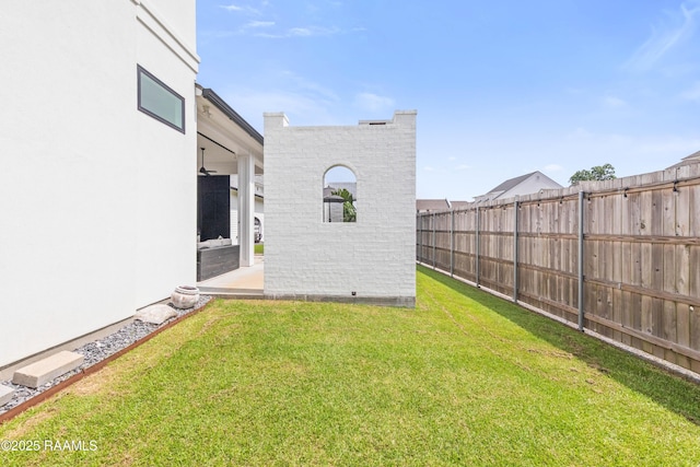 100 Catamaran Dr, Youngsville, LA 70592 - view of yard featuring a patio and a ceiling fan