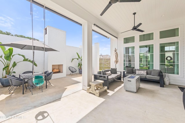 100 Catamaran Dr, Youngsville, LA 70592 - sunroom / solarium featuring concrete floors